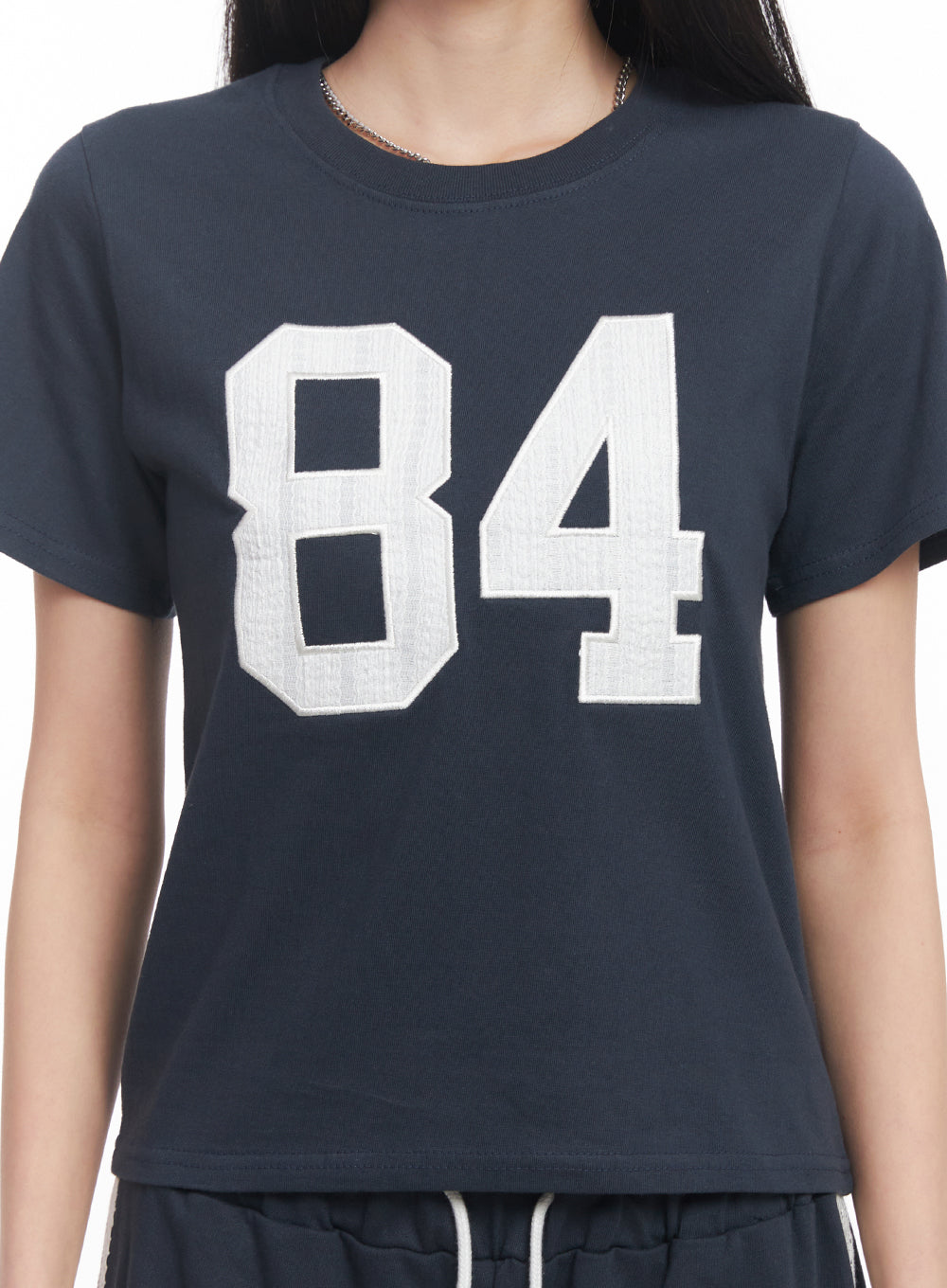 Lace Embroidered "84" Graphic Tee IY516