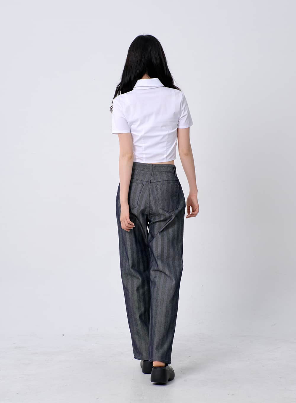 Slim Fit Cropped Shirt OM330