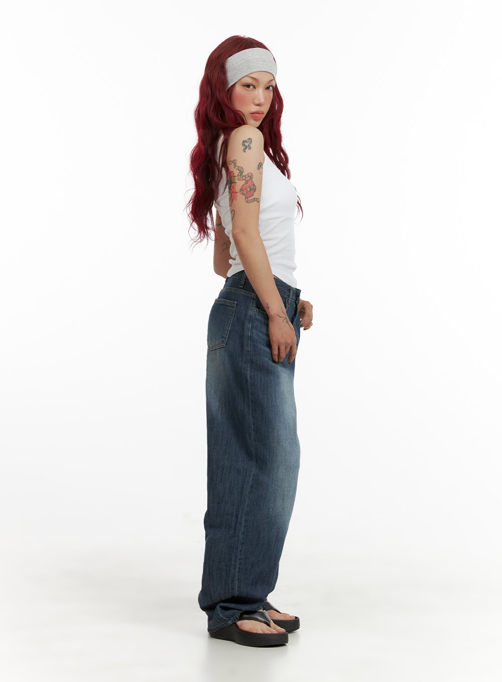 Wide Fit Baggy Jeans CY430