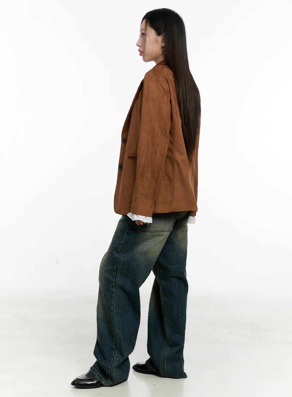 Lilian Vintage Wash Wide-Leg Jeans CS518