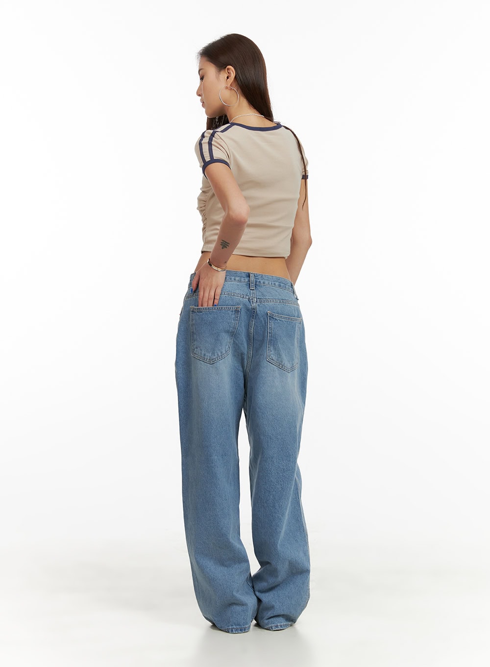 Low Rise Loose Fit Baggy Jeans CY431