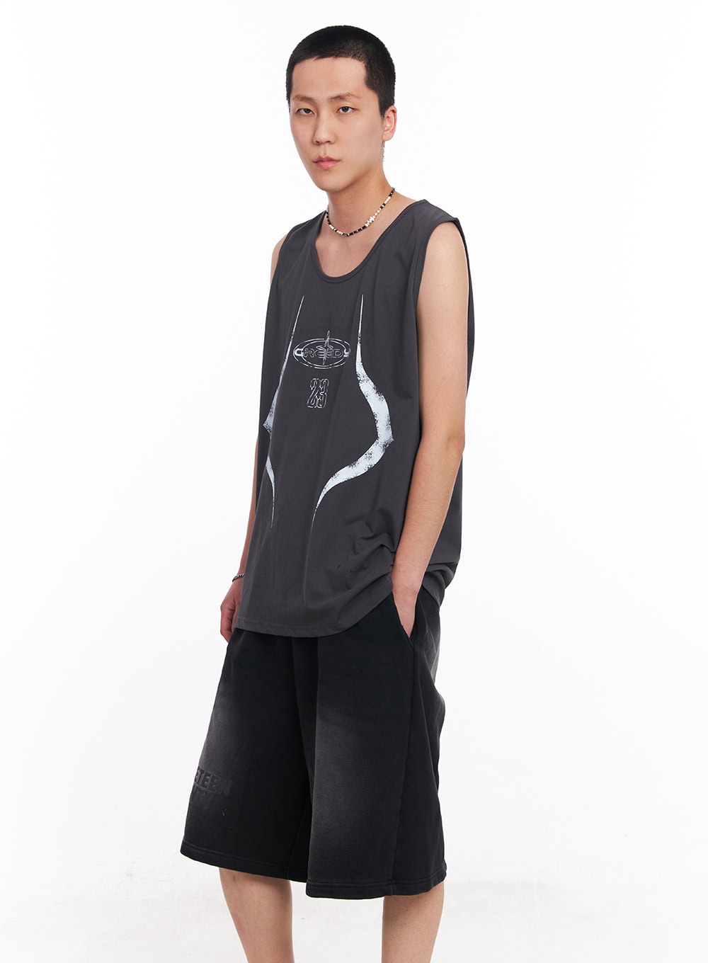 Men's Greed Graphic Sleeveless T-Shirt IU503