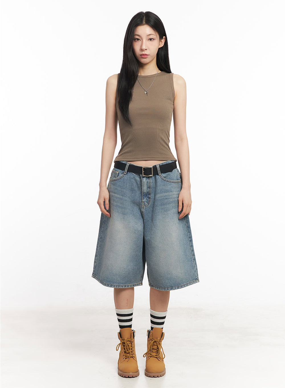 Washed Baggy Jorts IY529