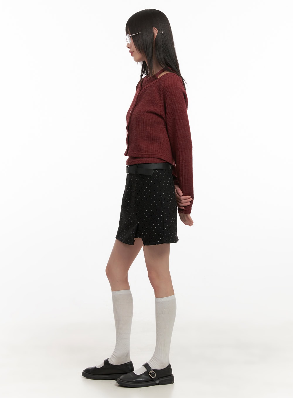 Slim-Fit Cardigan & Halter Top Set CD430