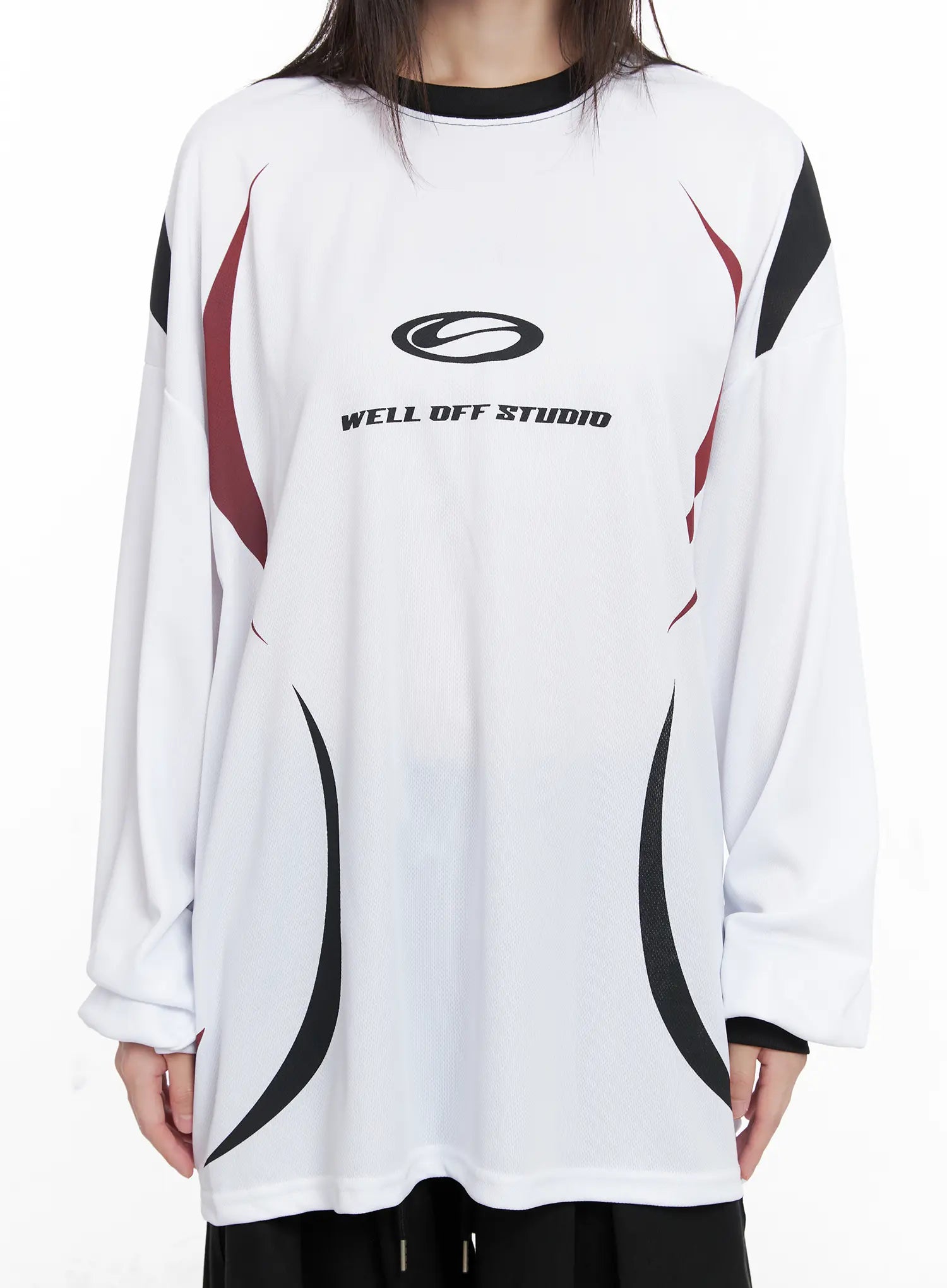Oversized Graphic Long Sleeve Jersey CG518