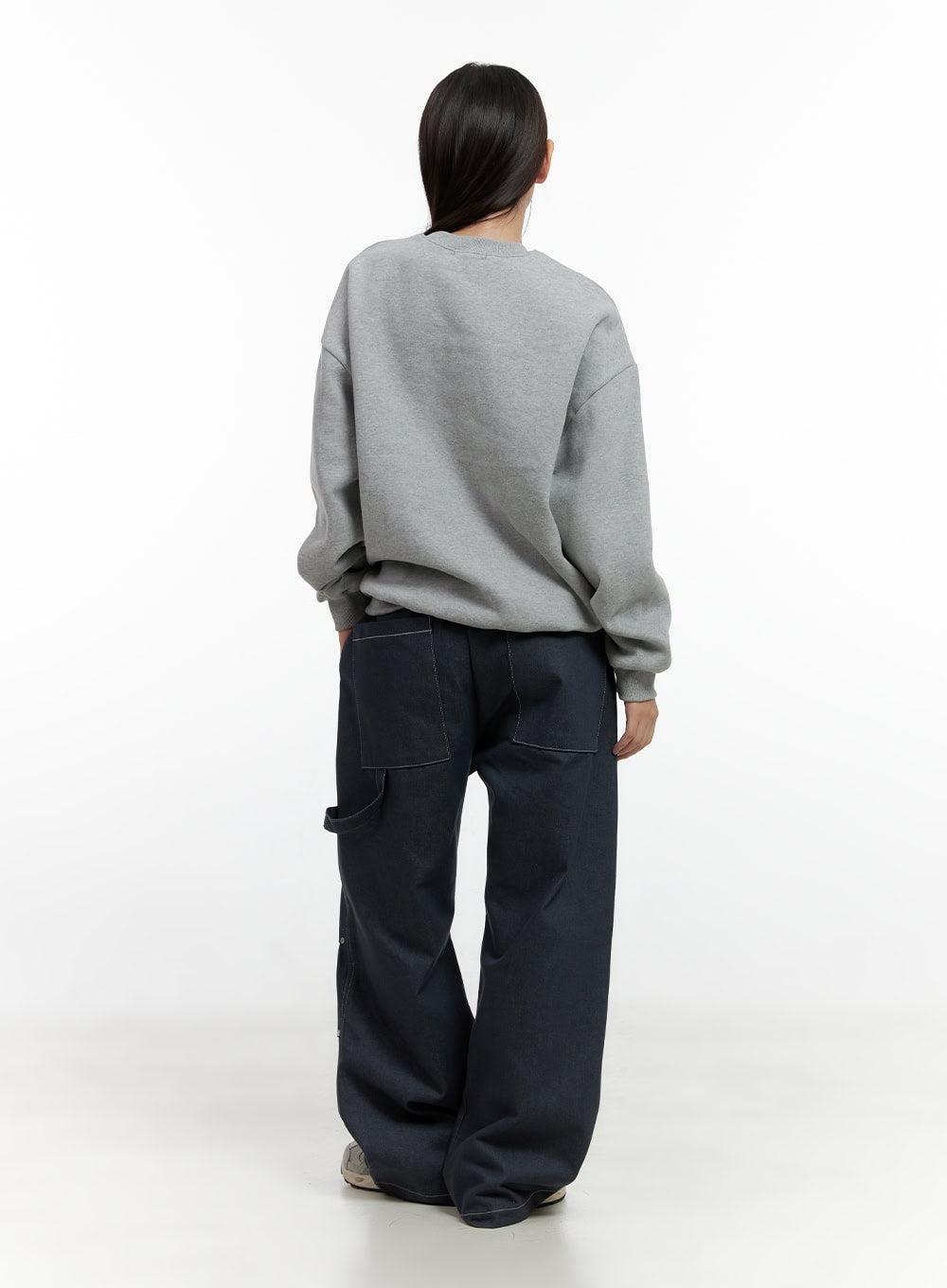 Non-Fade Wide-Leg Denim Trousers CN412