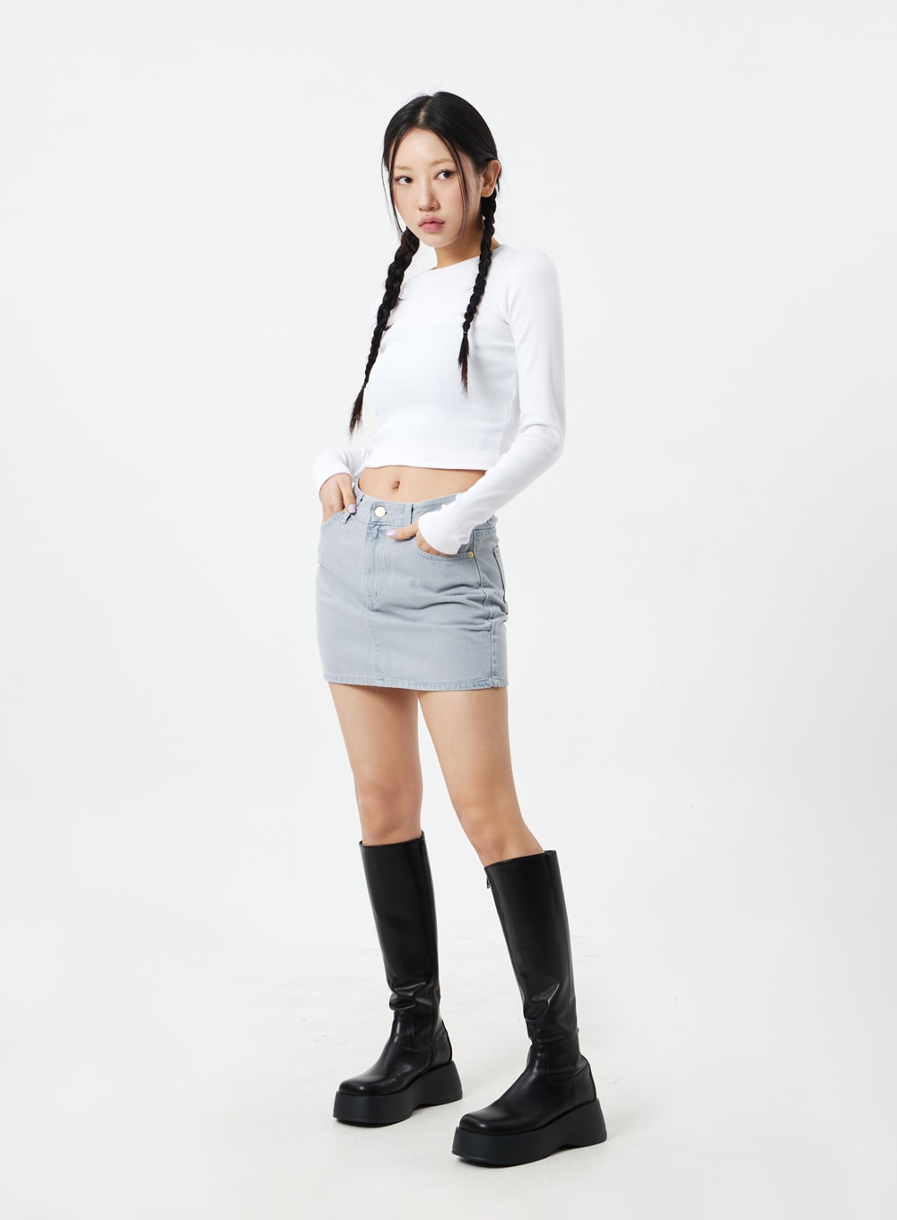 Long Sleeve Cropped Top CM324