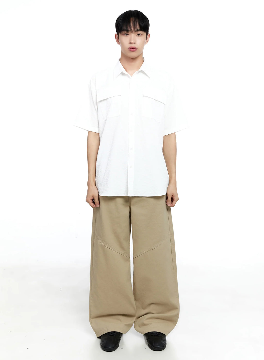 Men's Casual Crinkle Texture Shirt IG520