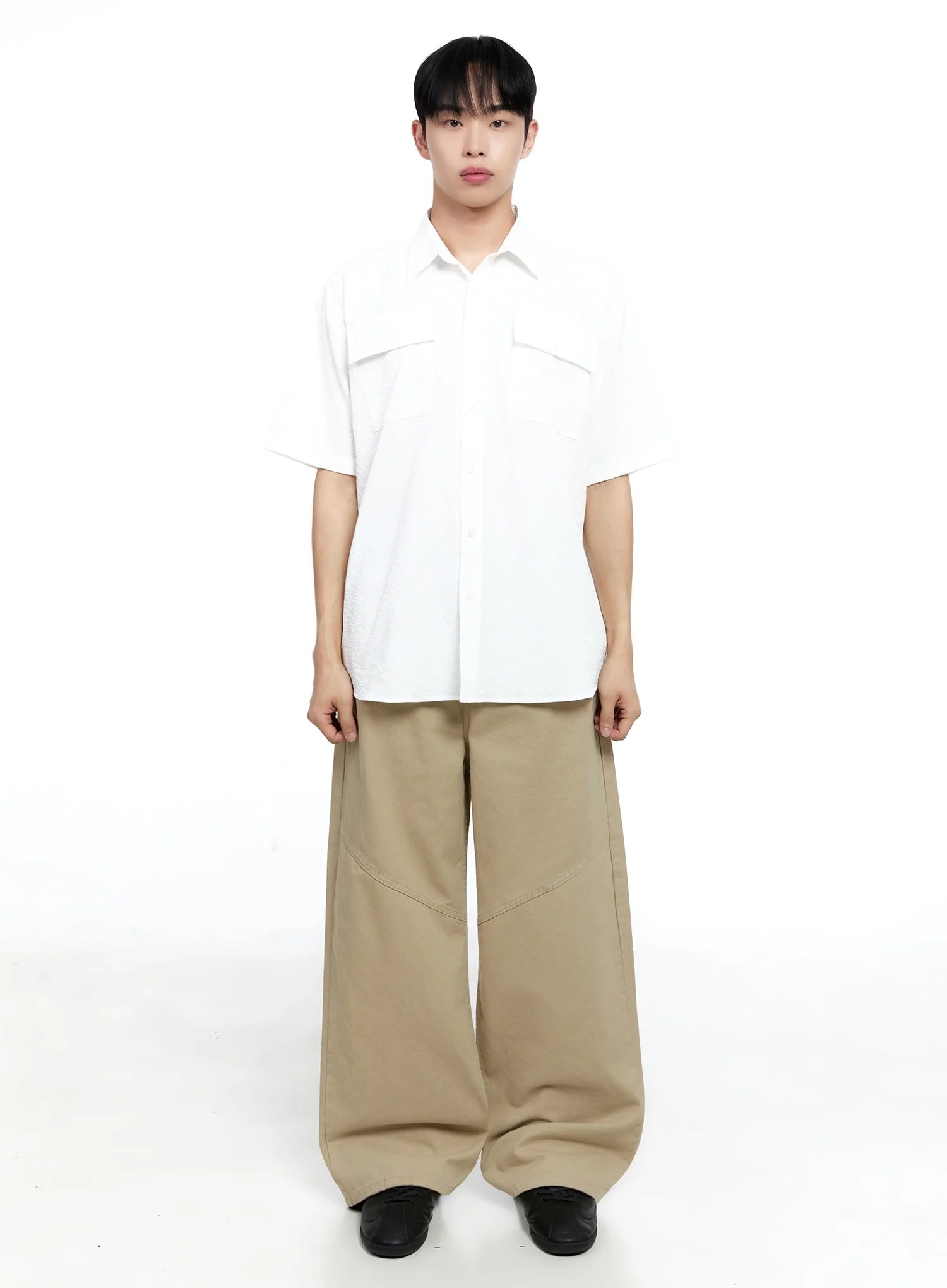 Men's Casual Crinkle Texture Shirt IG520