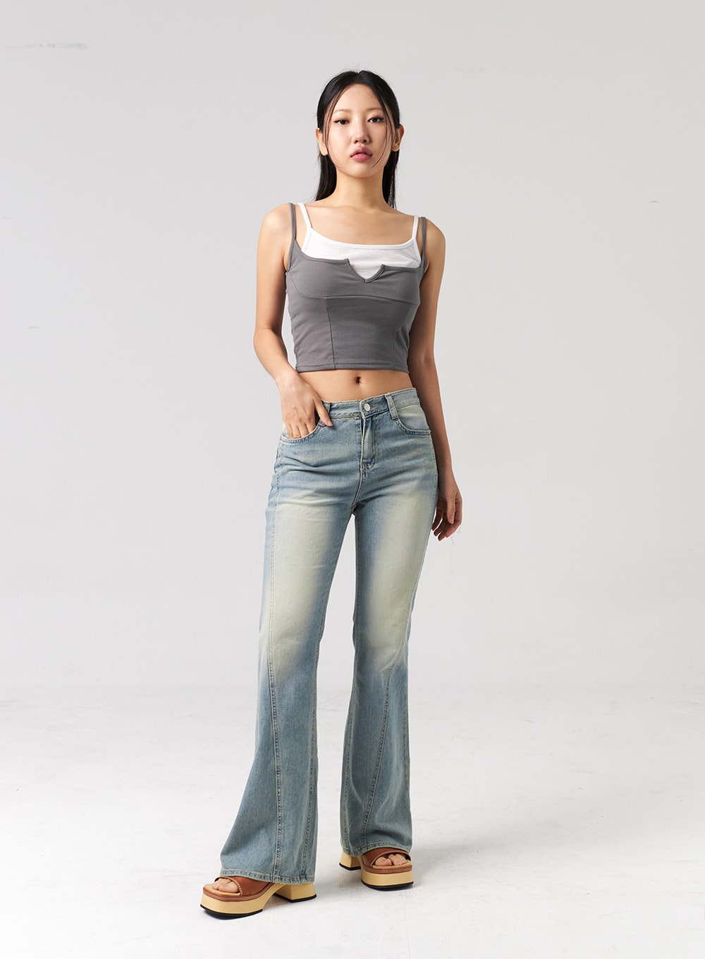 Cropped Layered Top CL311