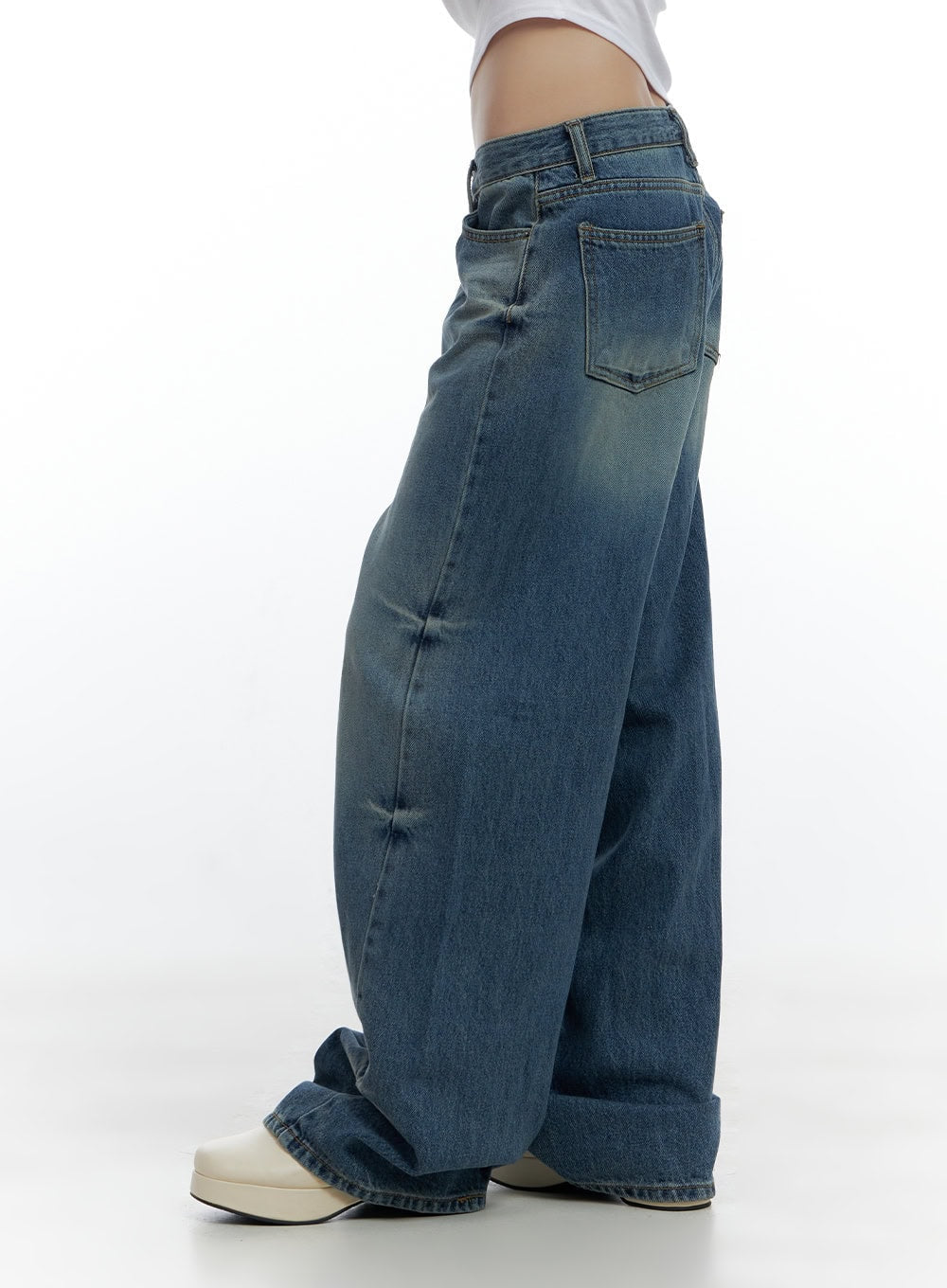 Aria Comfy Cotton Wide Leg Jeans CS420