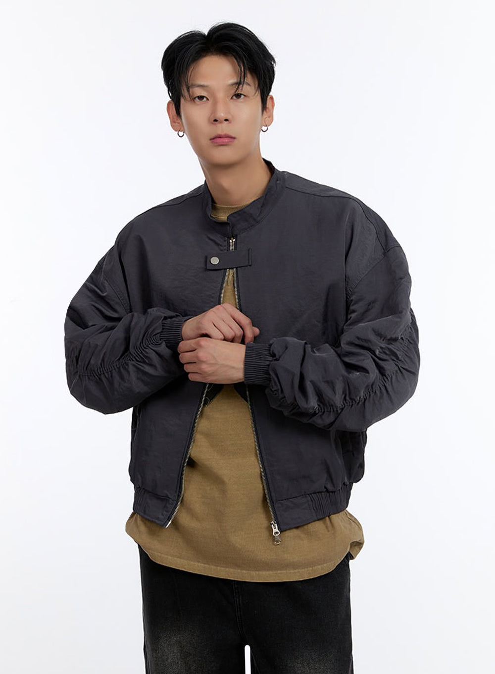 Men's Button Zip Up Jacket IO428