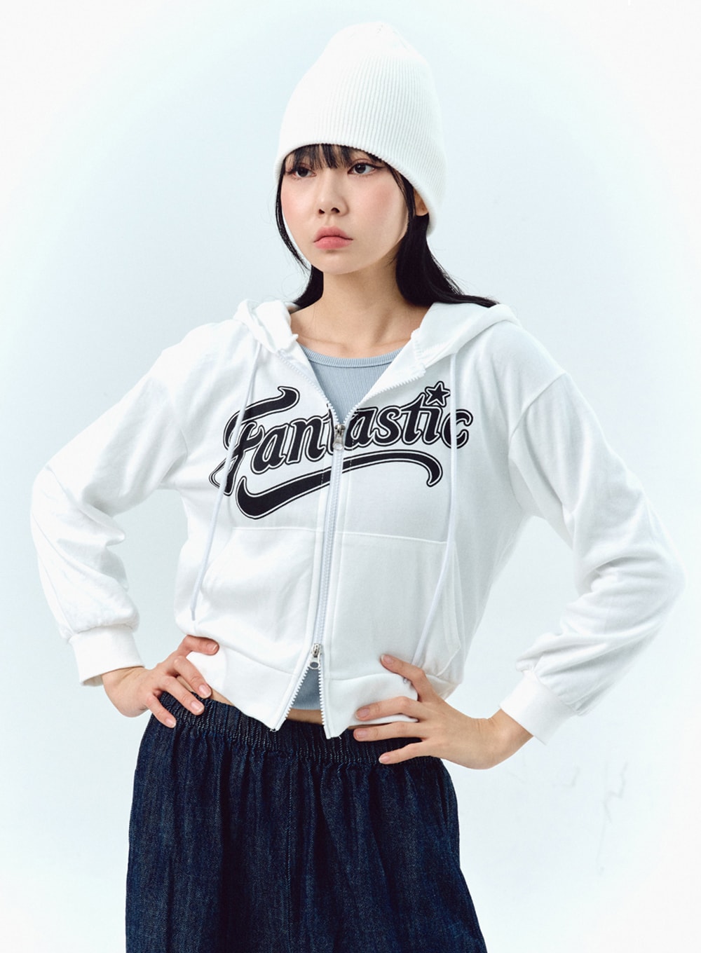 Graphic Zip-Up Hoodie IG303