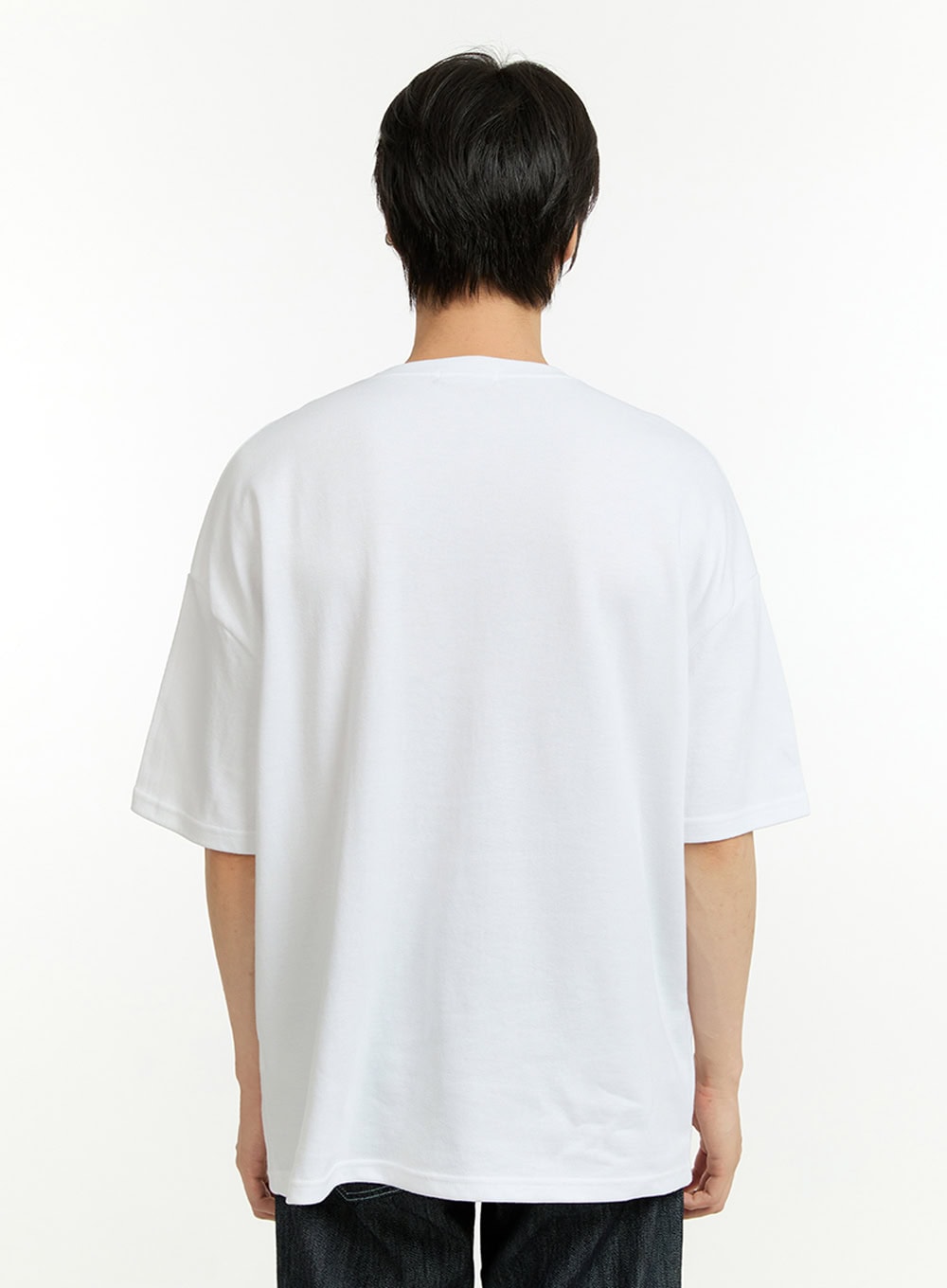 Men's Oversize Round Neck T-Shirt (White) IL418