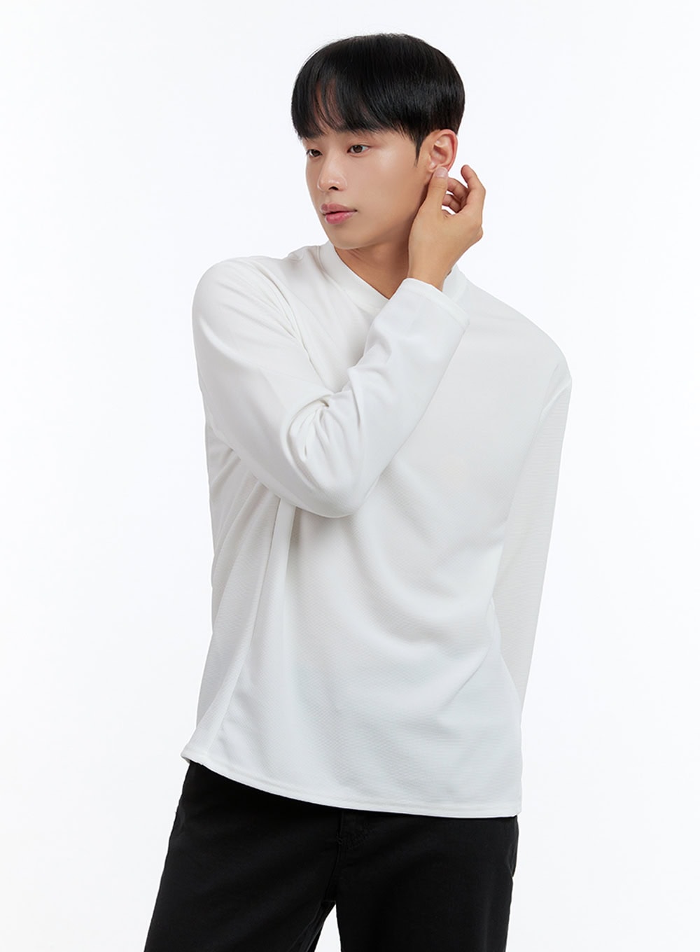 Men's Henley Neck Long Sleeve Tee IS413