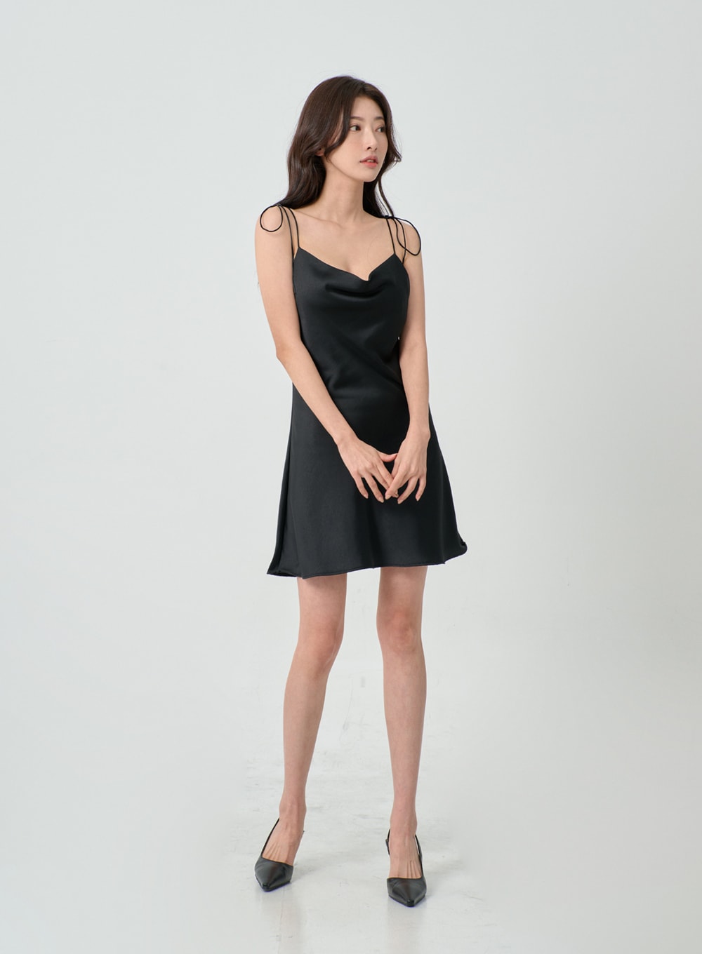 Satin Lingerie Style Mini Dress IN08