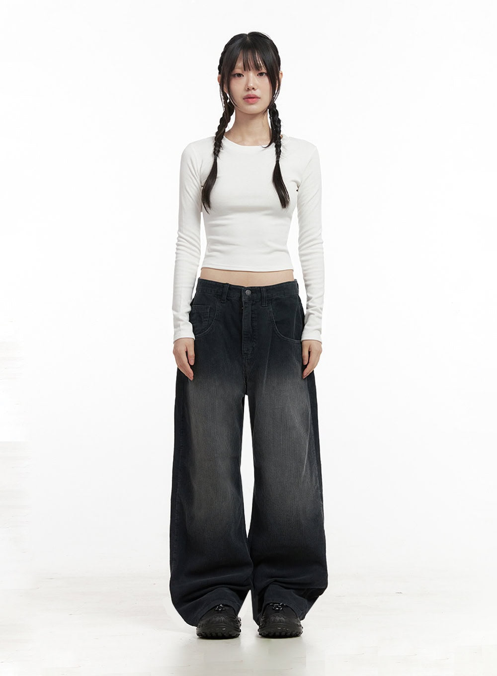 Slim-Fit Crop Tee ID402