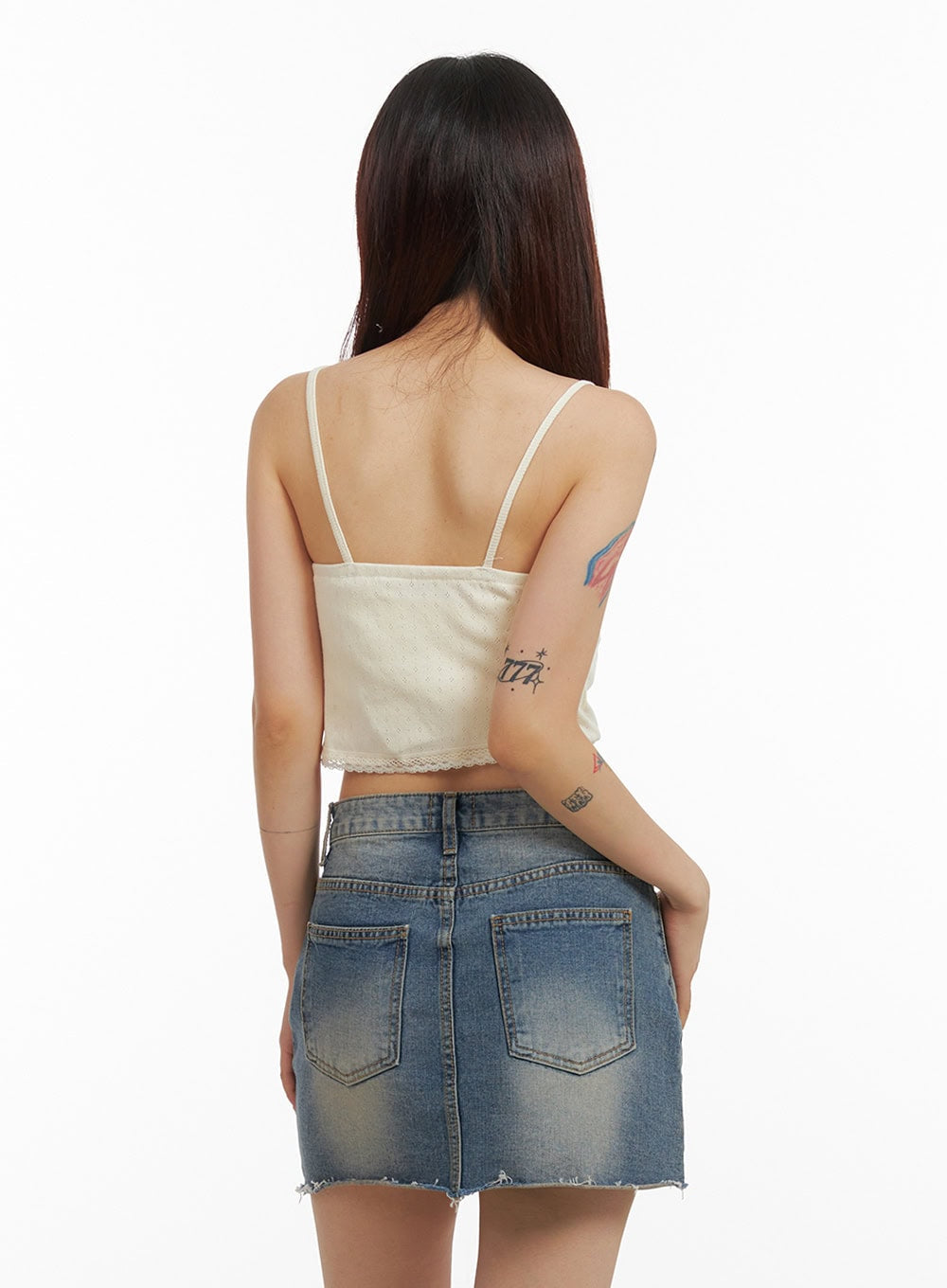 Lace Sweetheart Crop Cami Top IY410