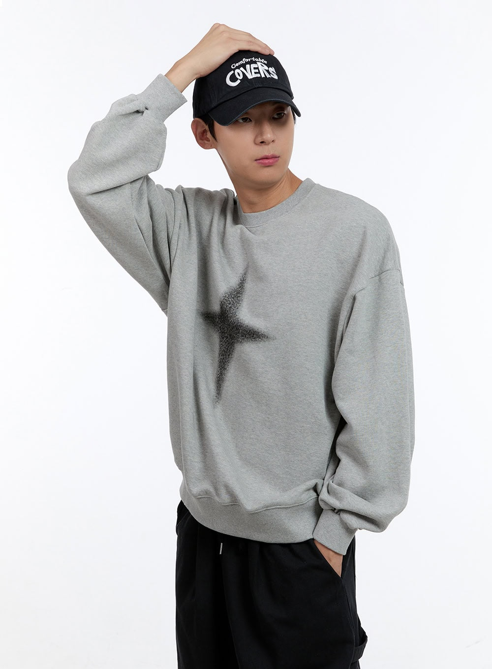 Men's Cozy Cotton Crewneck Sweatshirt IG428