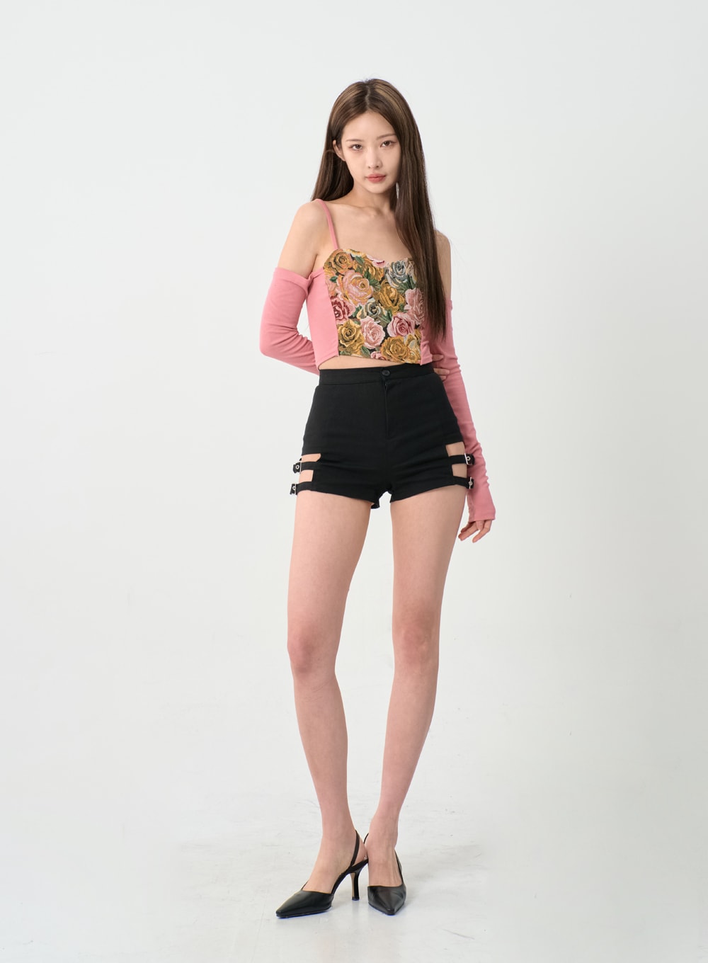 Side Belt Cotton Shorts IC06
