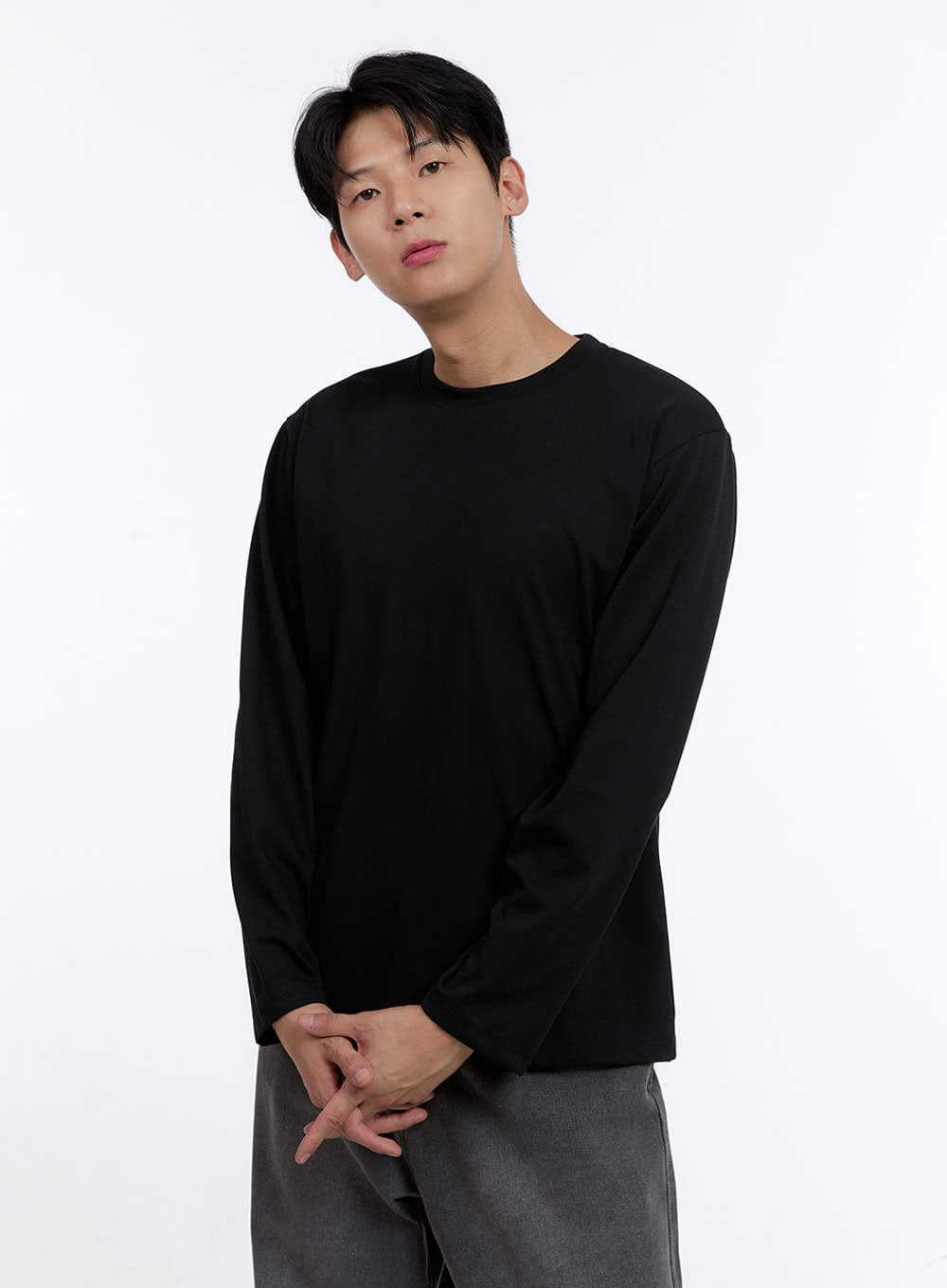 Men's Basic Long Sleeve (Black) IG427