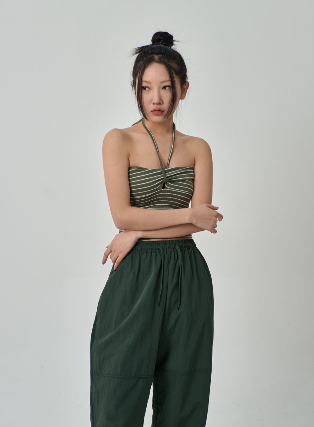 Stripe Cropped Top IF309