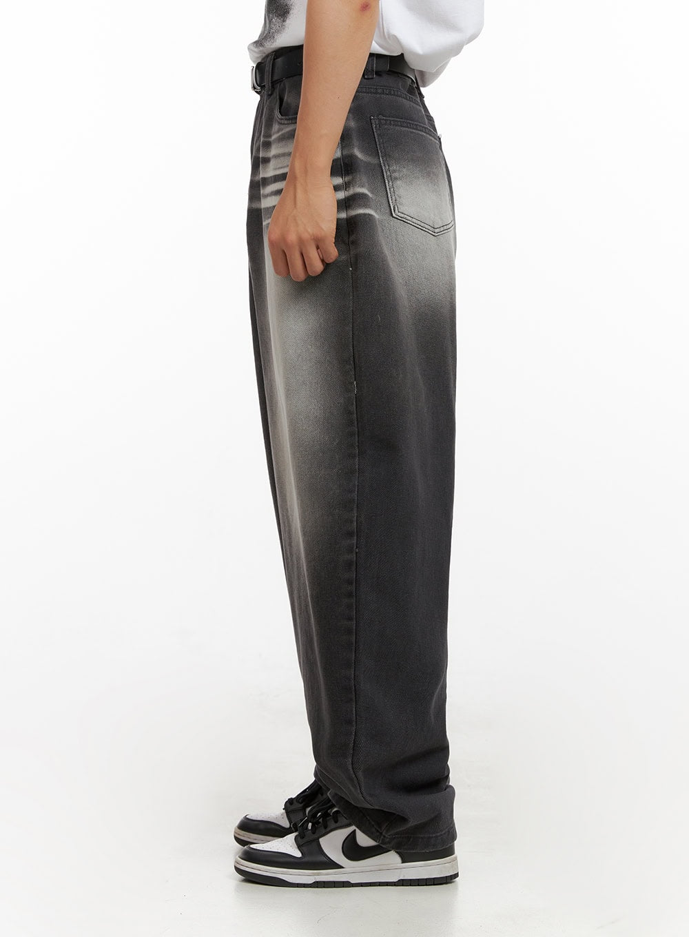 Men's Loose Fit Baggy Jeans (Black) IG409