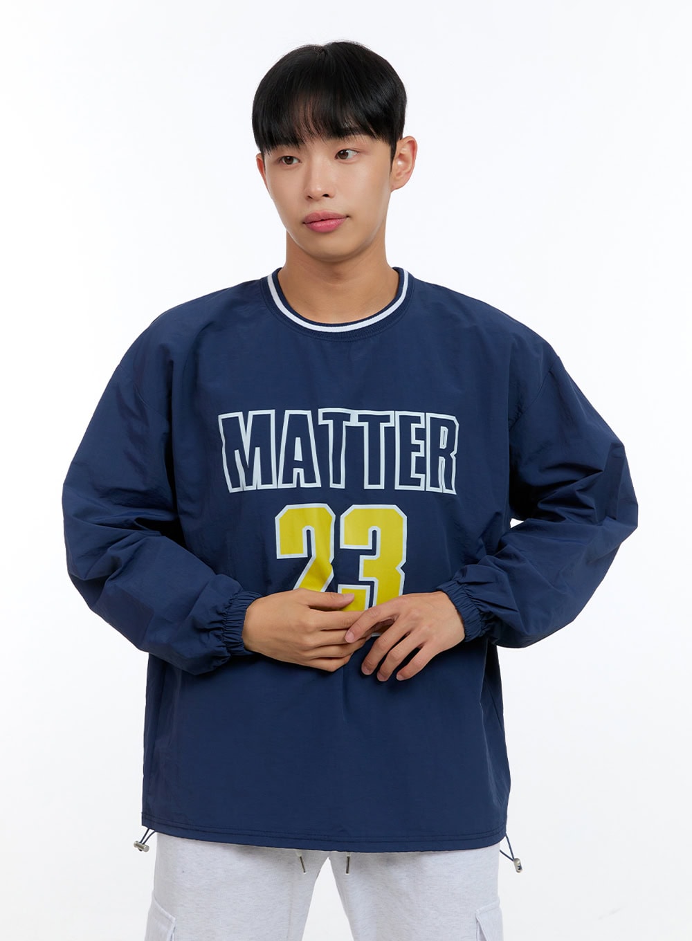 Men's Lettering Round Neck Sweatshirt IG421
