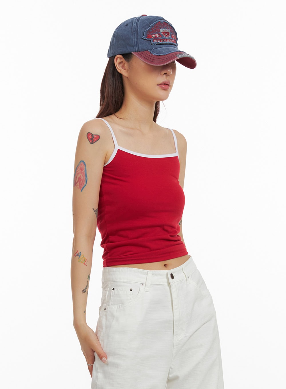 Slim Fit Contrast Cami Top IY410