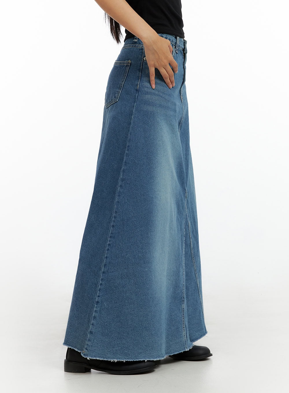 Maxi Flare Denim Skirt IL419