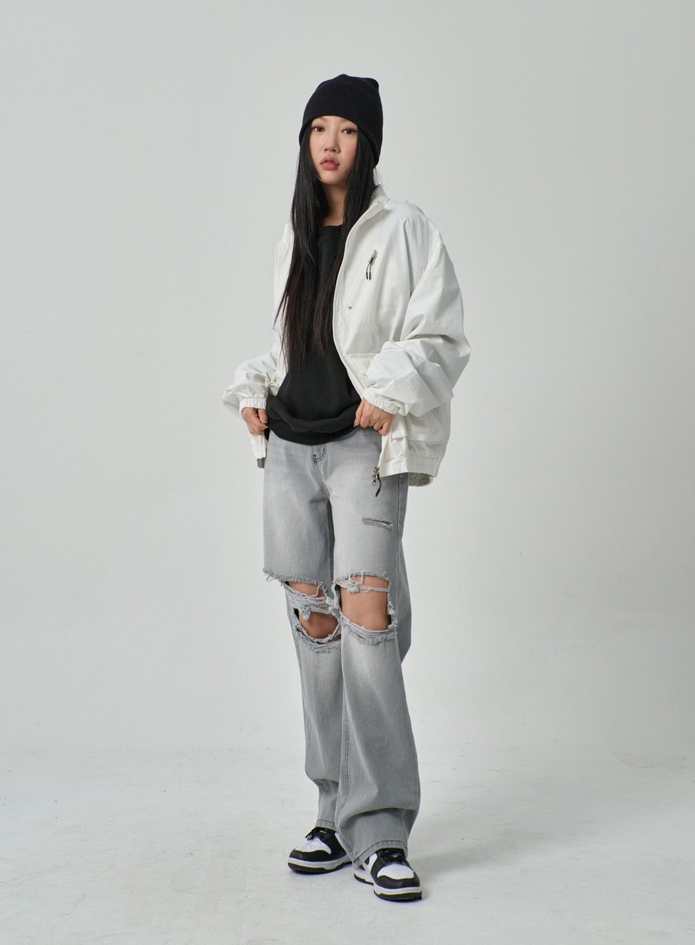 Oversized Zip-Up Jacket IF316