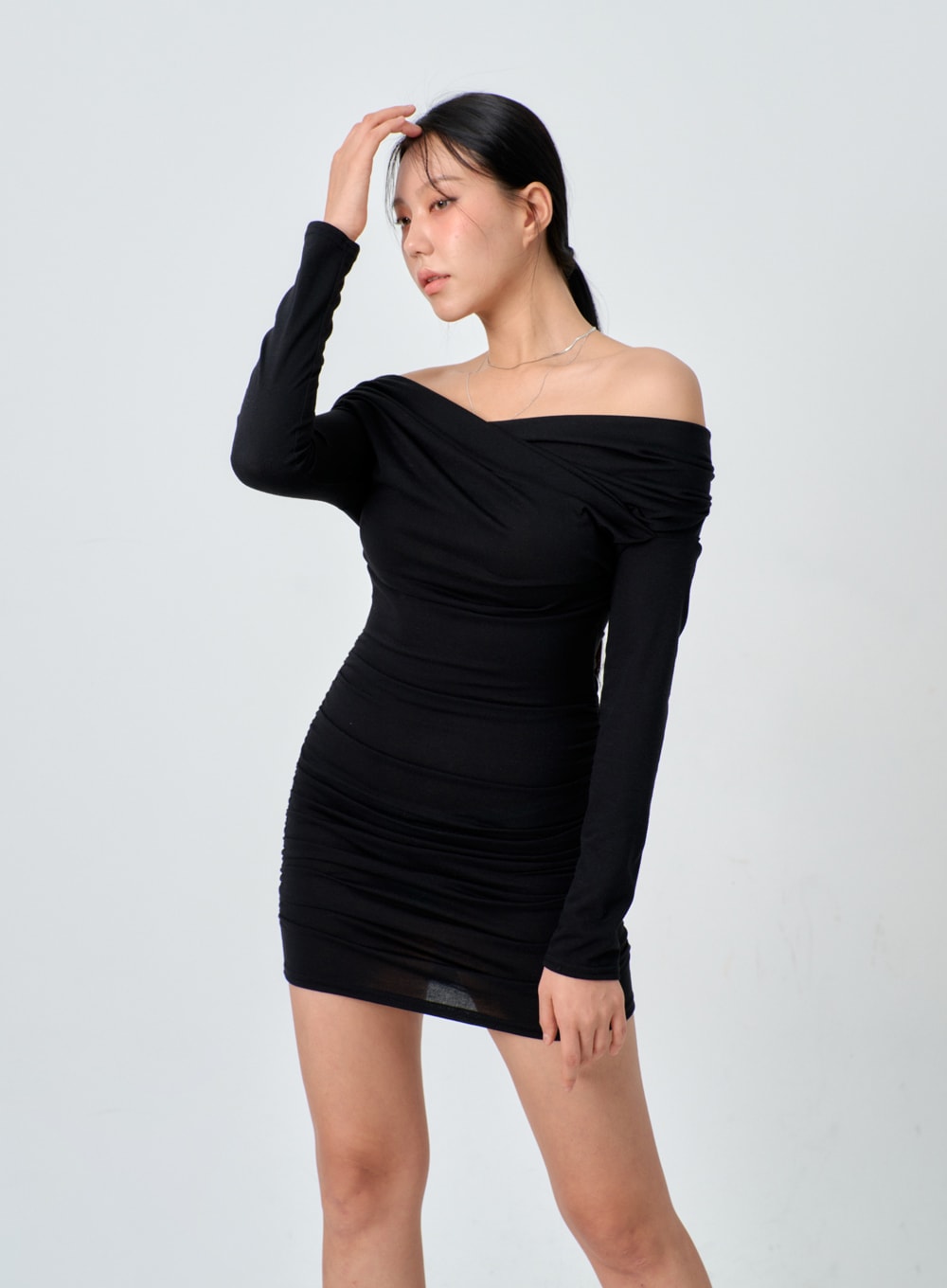 Off-Shoulder Mini Dress IJ331
