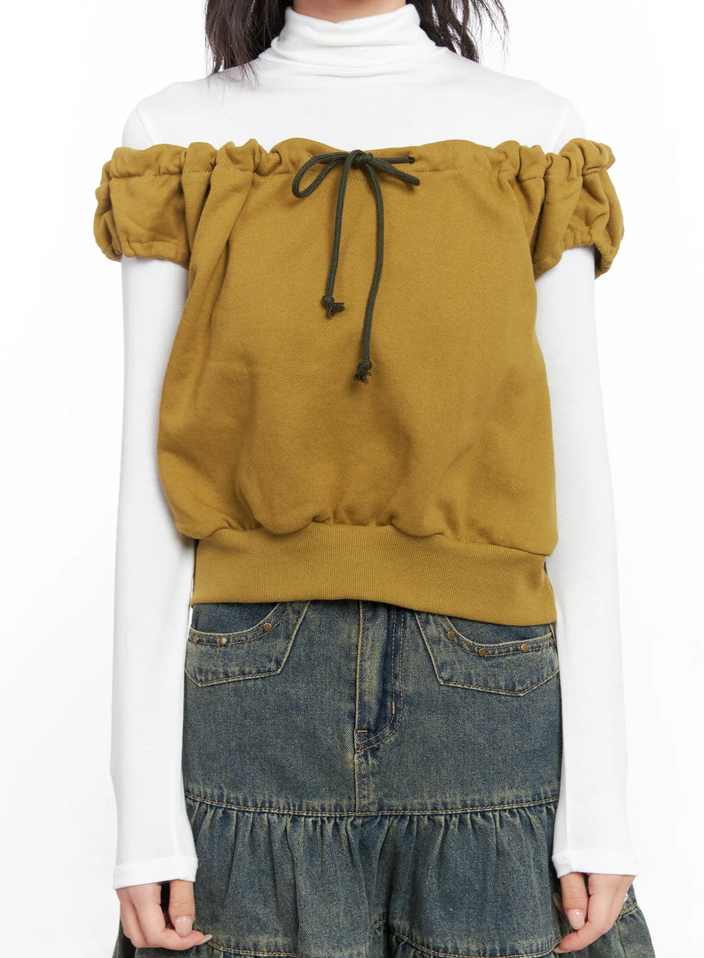 Ruffle Off-Shulder Sleeveless Top CO507