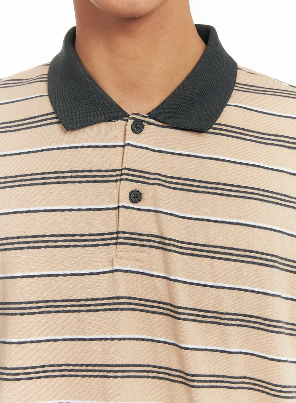 Men's Striped Collared Polo Shirt IM519