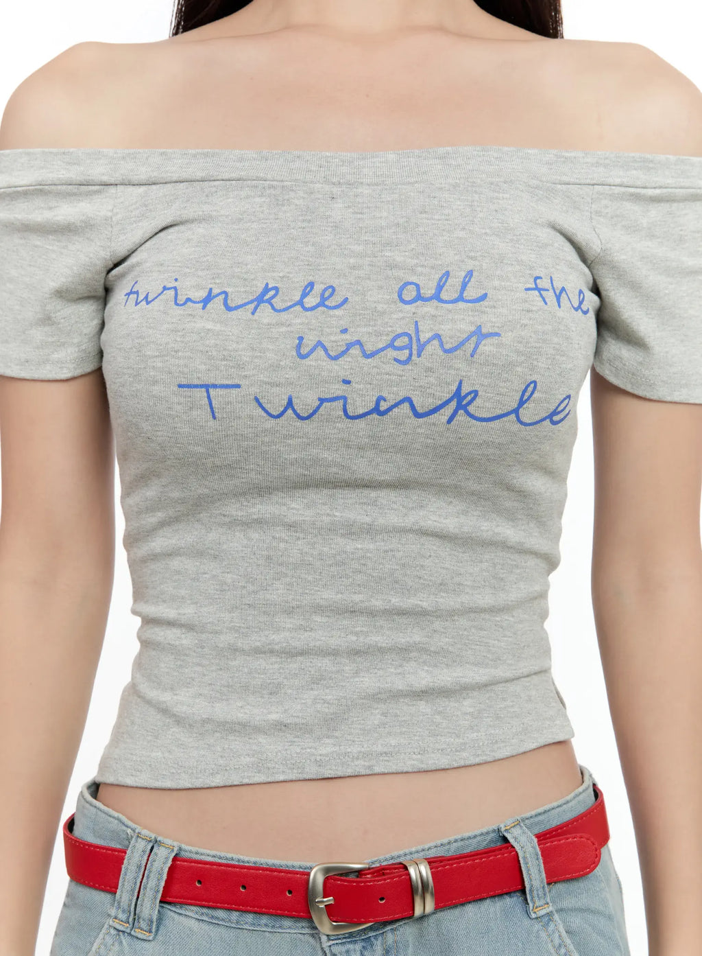 Off-Shoulder Graphic Top CL531