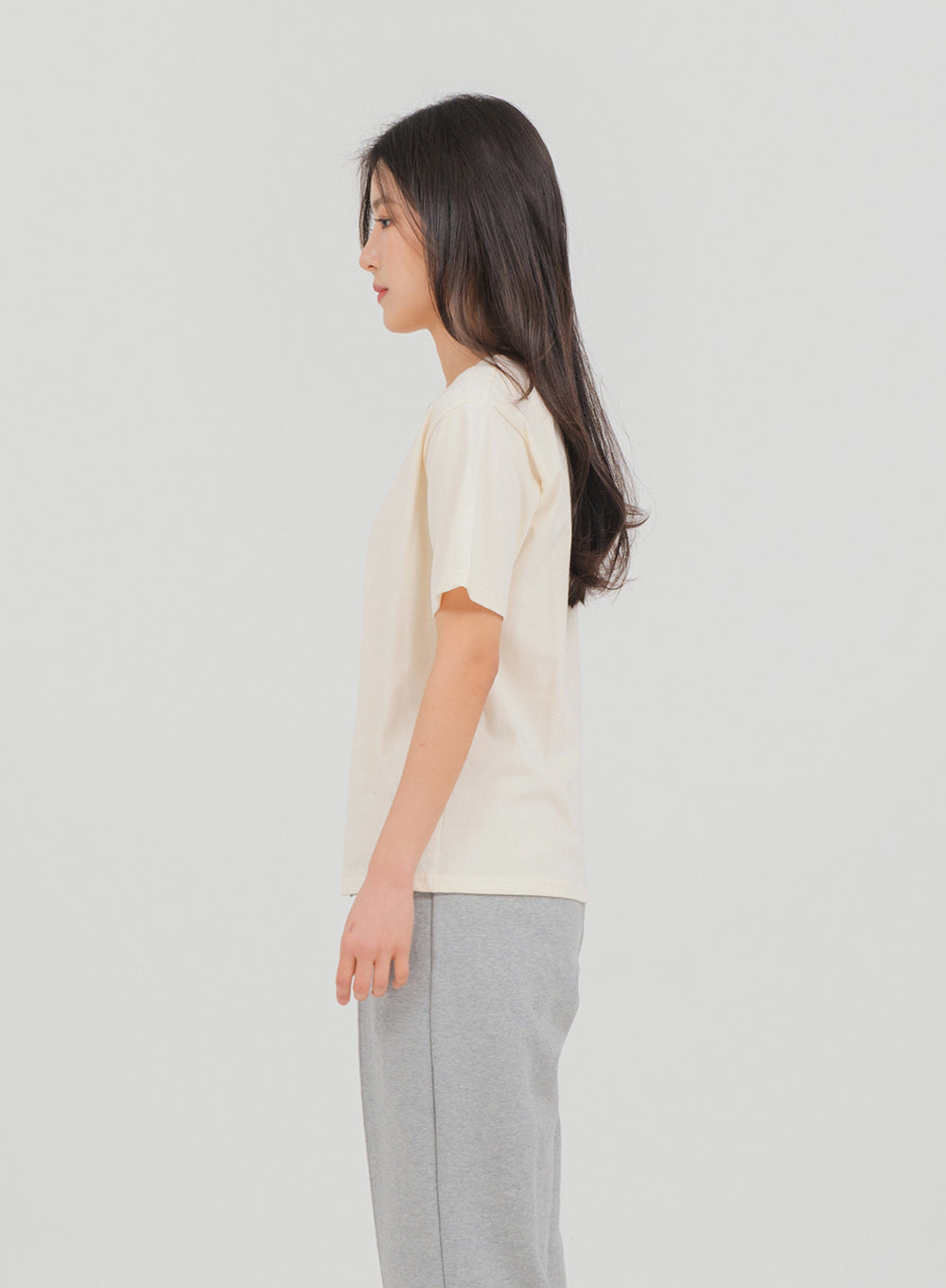 Cotton Short Sleeve Cropped T Shirt M5