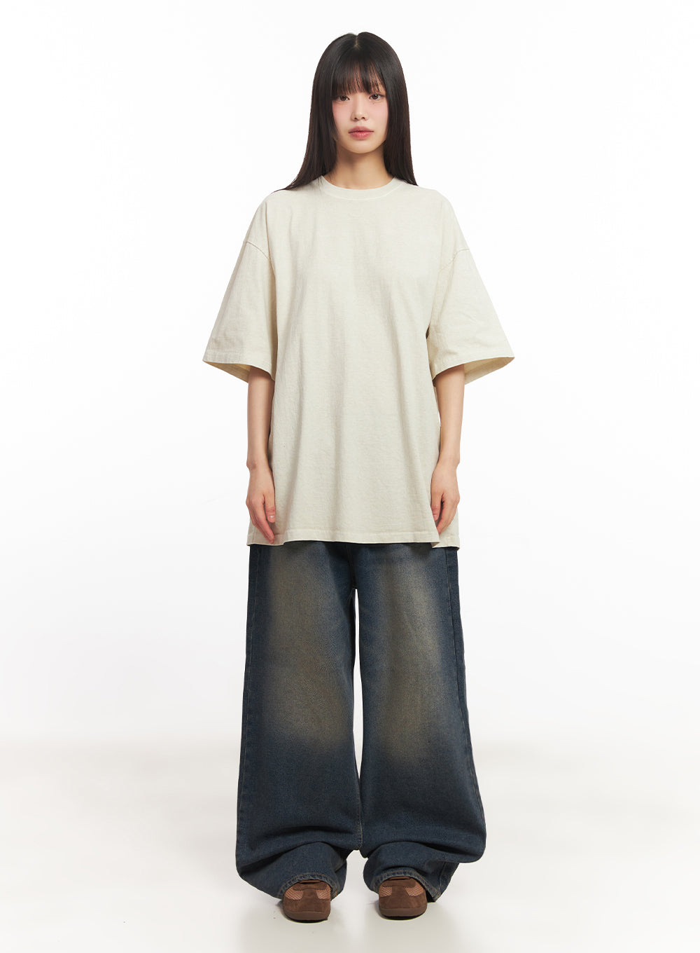 Essential Cotton Canvas Oversize T-Shirt IY502