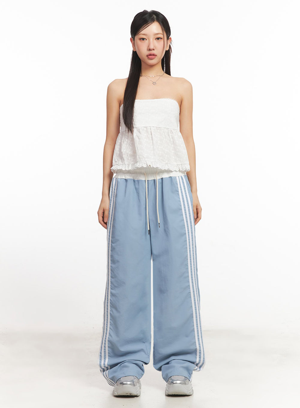 Striped Nylon Track Pants IA525