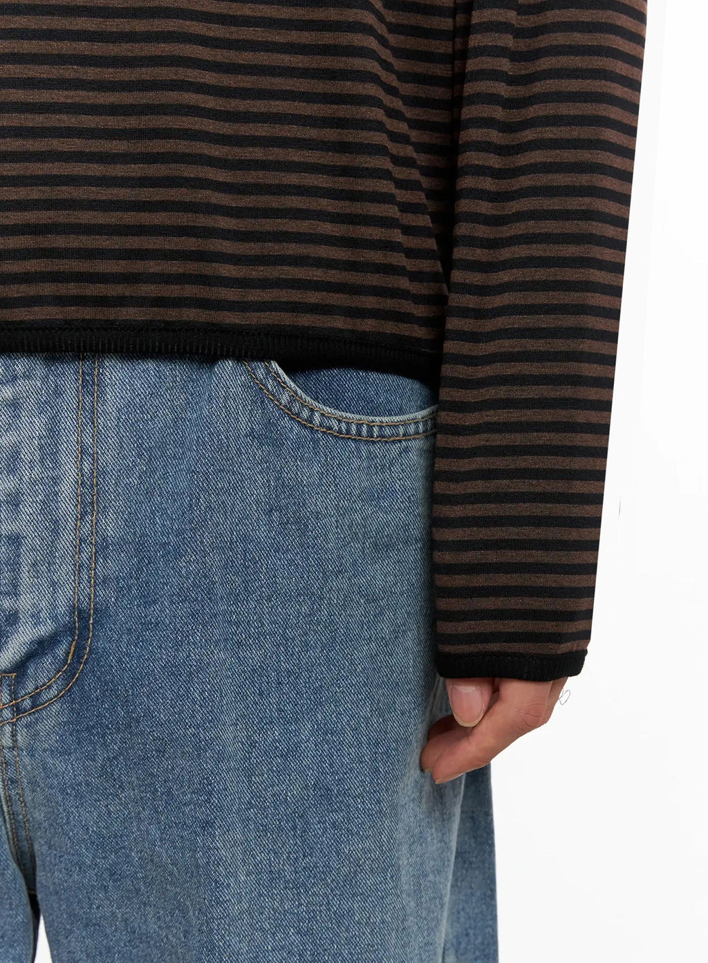 Men's Striped Hooded Long Sleeve IO517