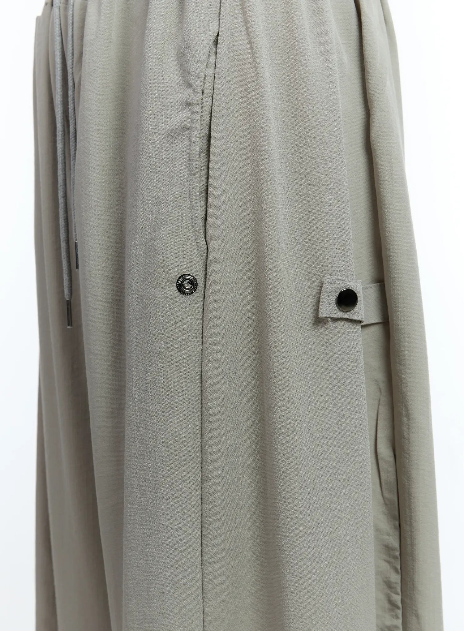 Men's Linen Wide-Leg Buttoned Pants IG512