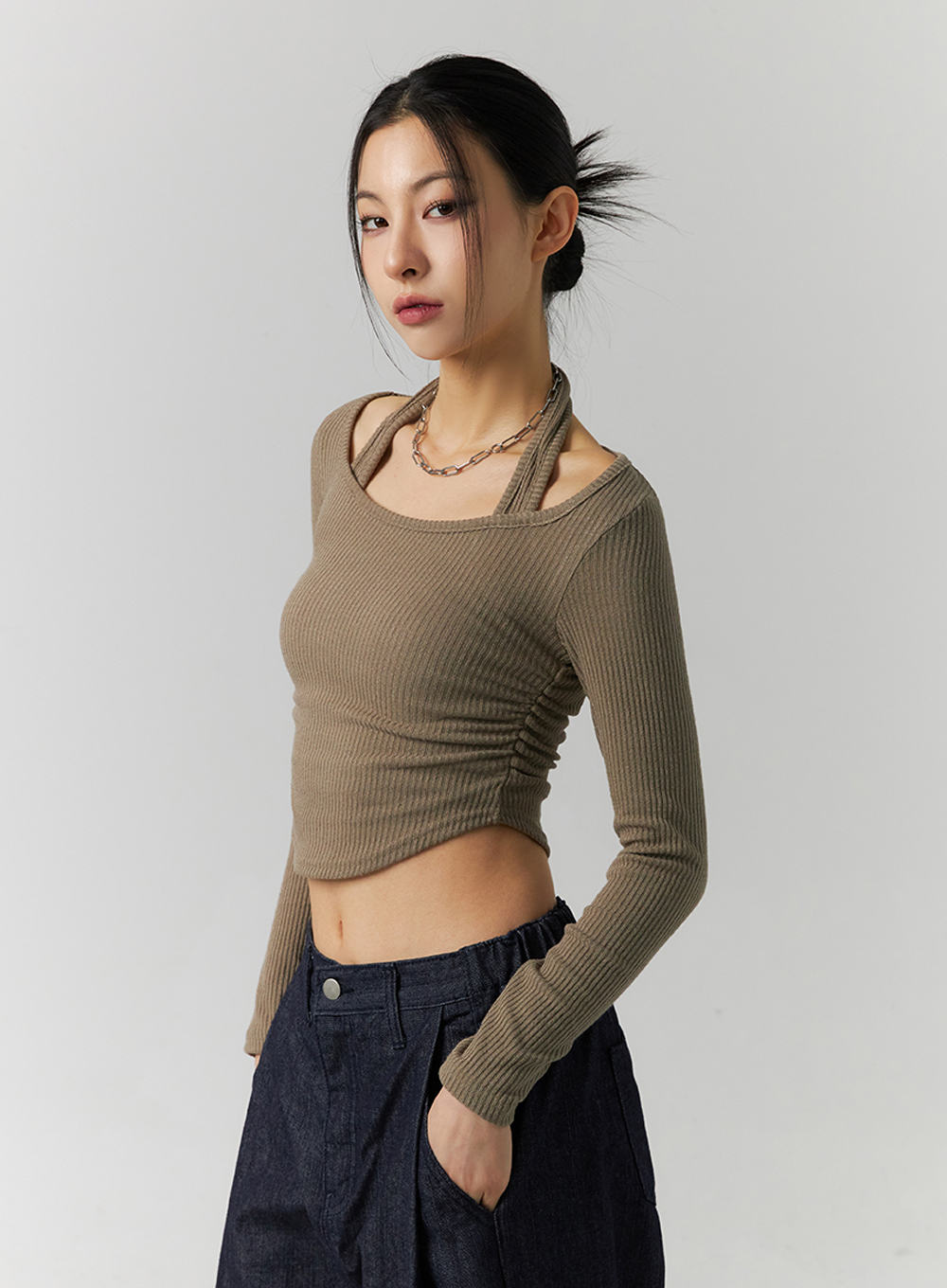 Boho Chic Halter Neckline Long Sleeve ID305