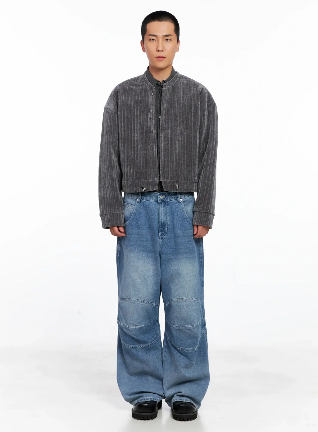 Men's Wide-Leg Biker Jeans IS510
