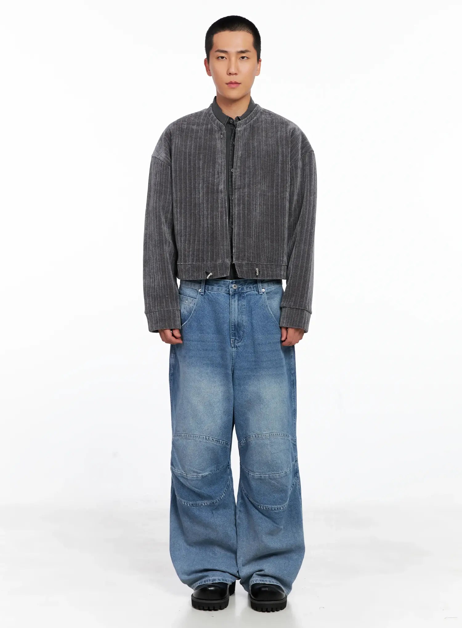 Men's Wide-Leg Biker Jeans IS510