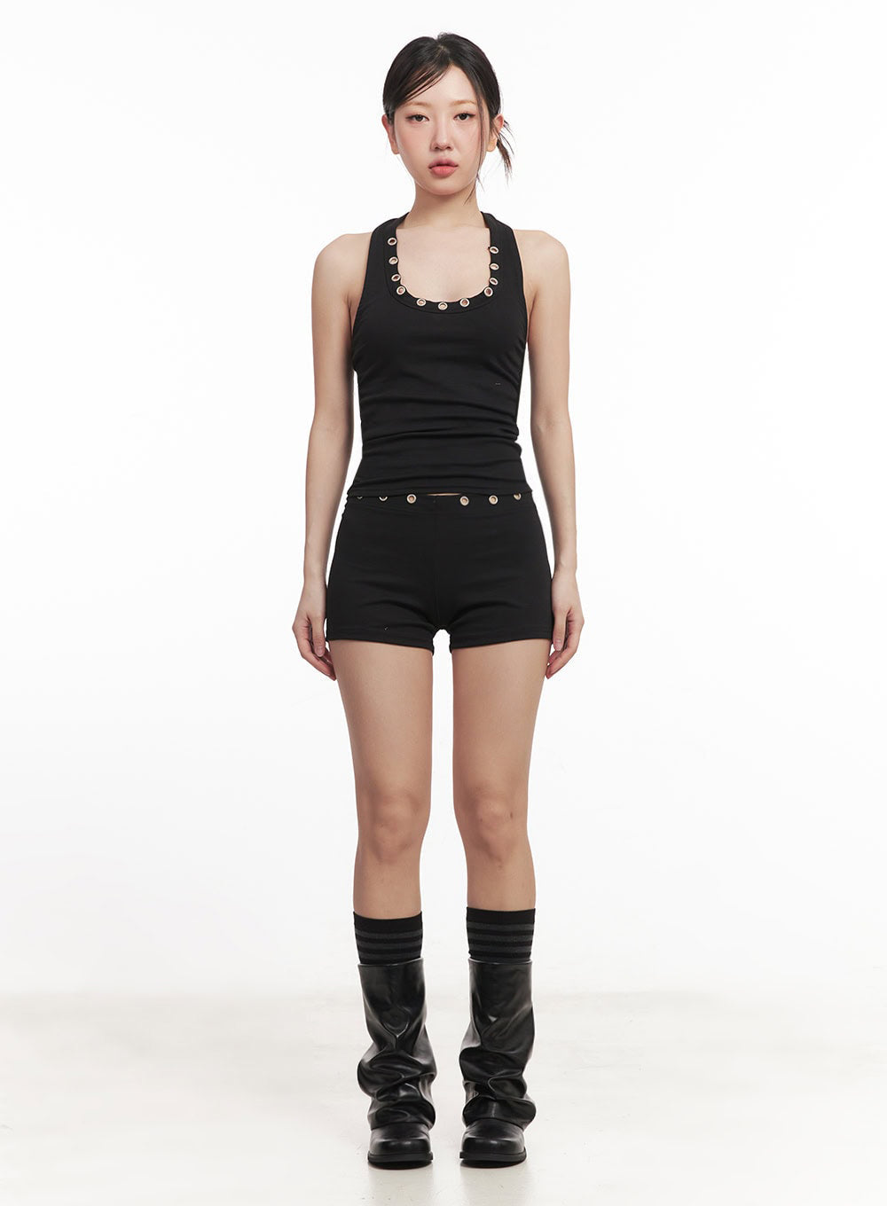 Eyelet Classic Cotton Shorts IM528