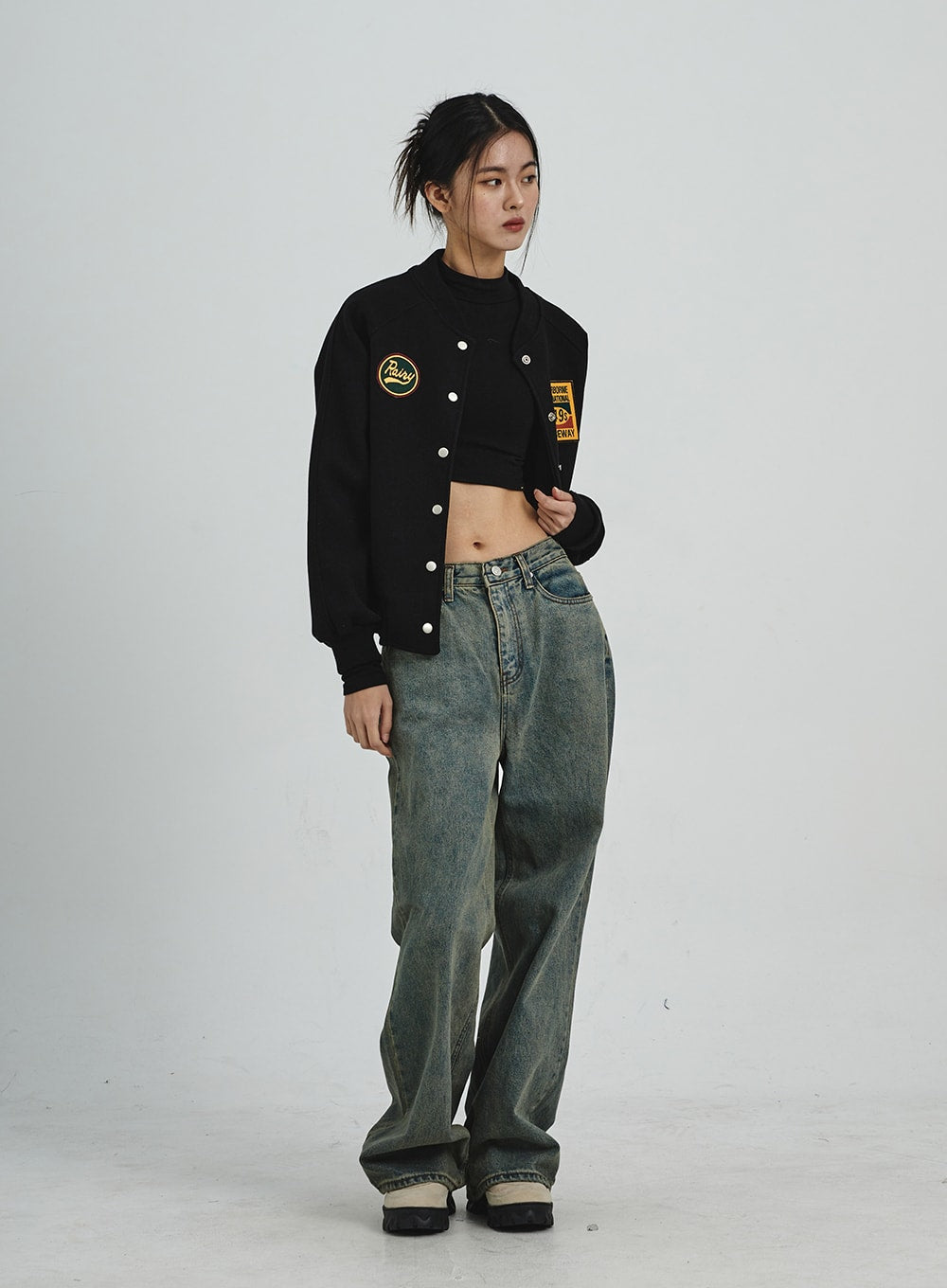 Vintage Washing Wide Leg Jeans CD06