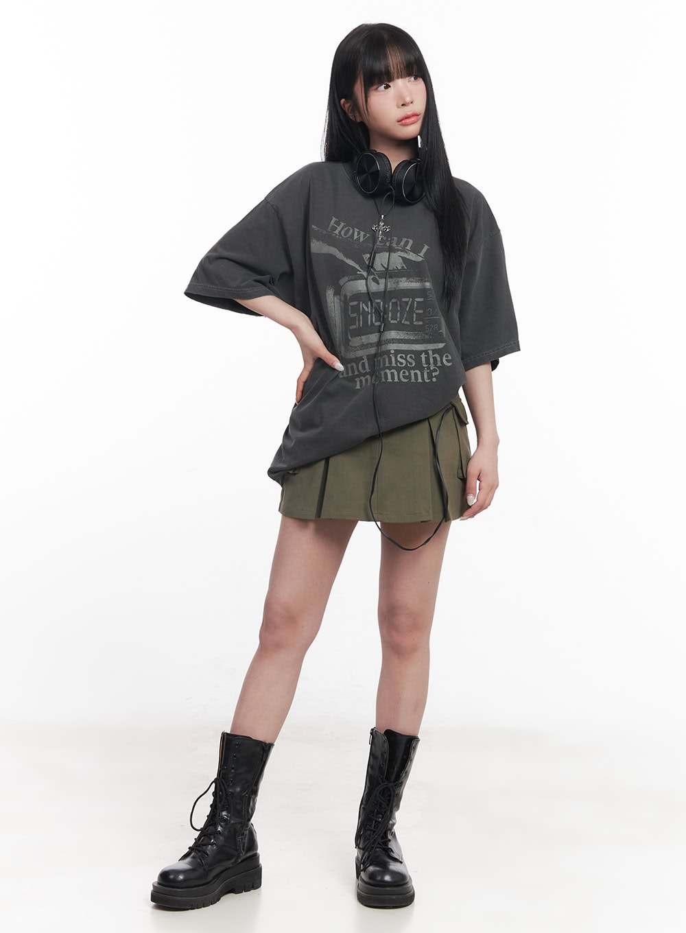 Graphic Oversize Cotton T-Shirt CY527