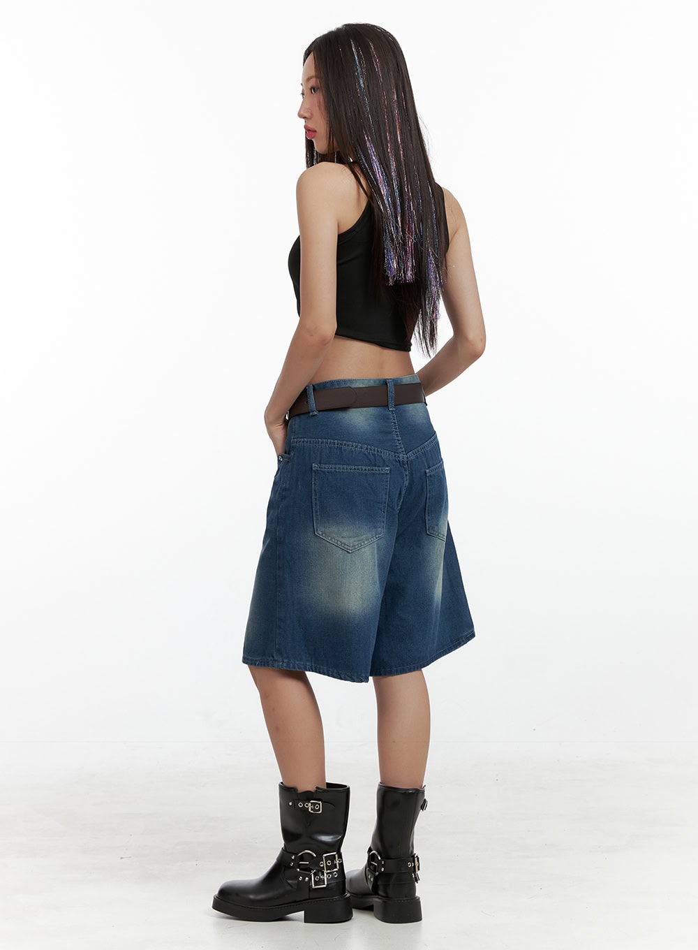 Blue Washed Baggy Jorts OL408