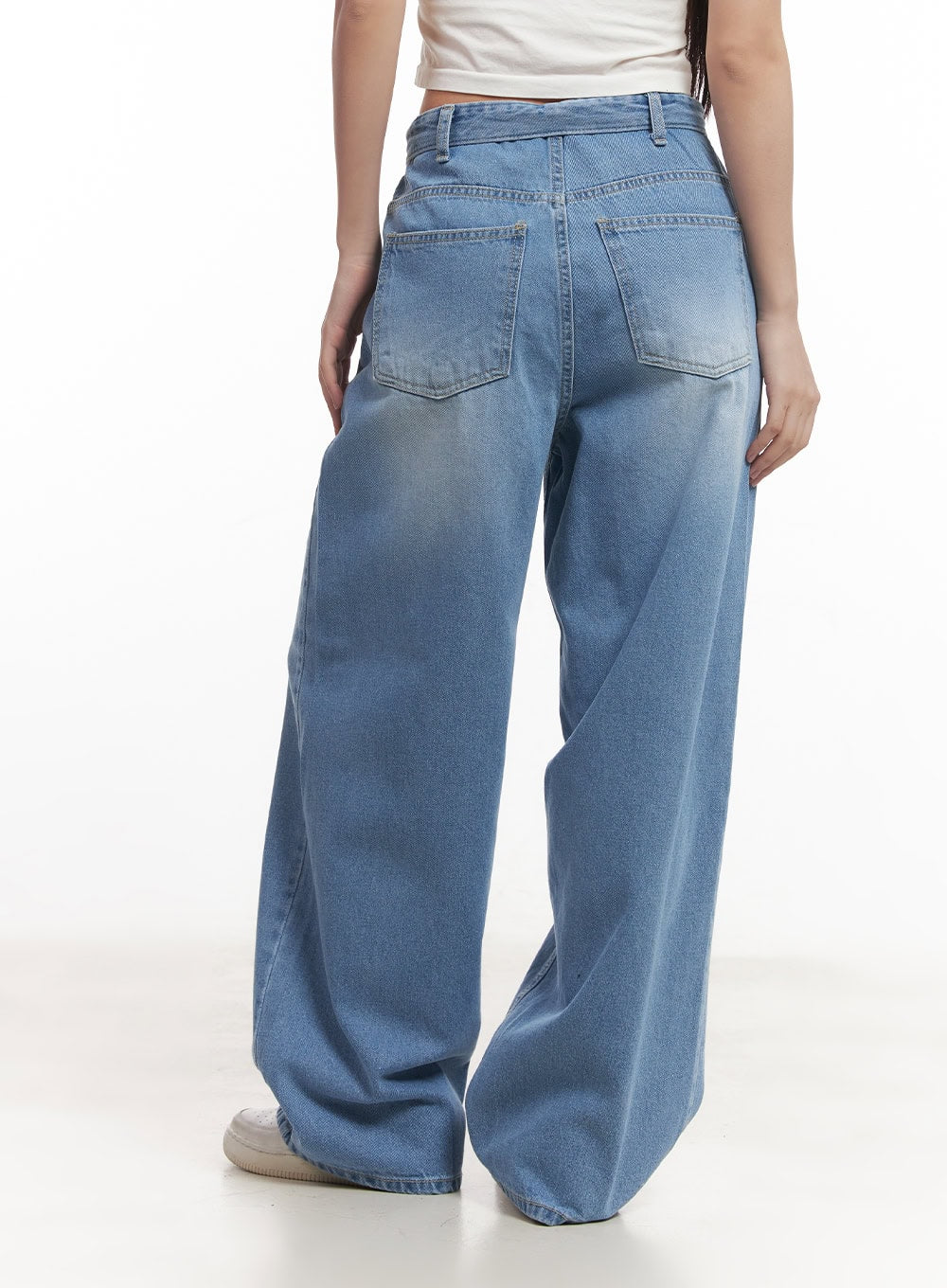 Vienna Washed Wide-Leg Jeans CM531