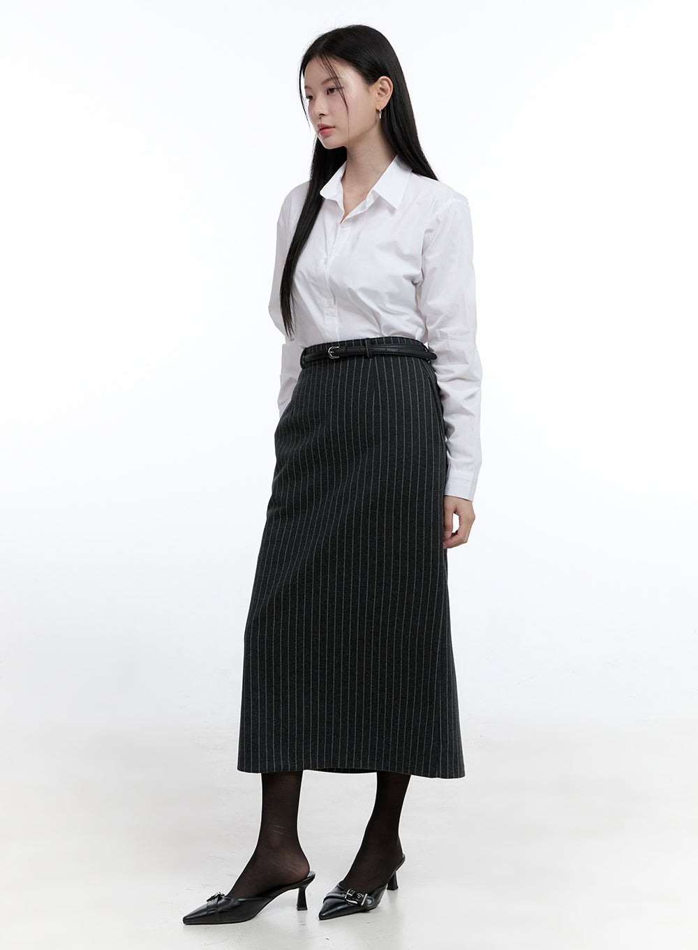 Maxi Stripe-Print Skirt OO429