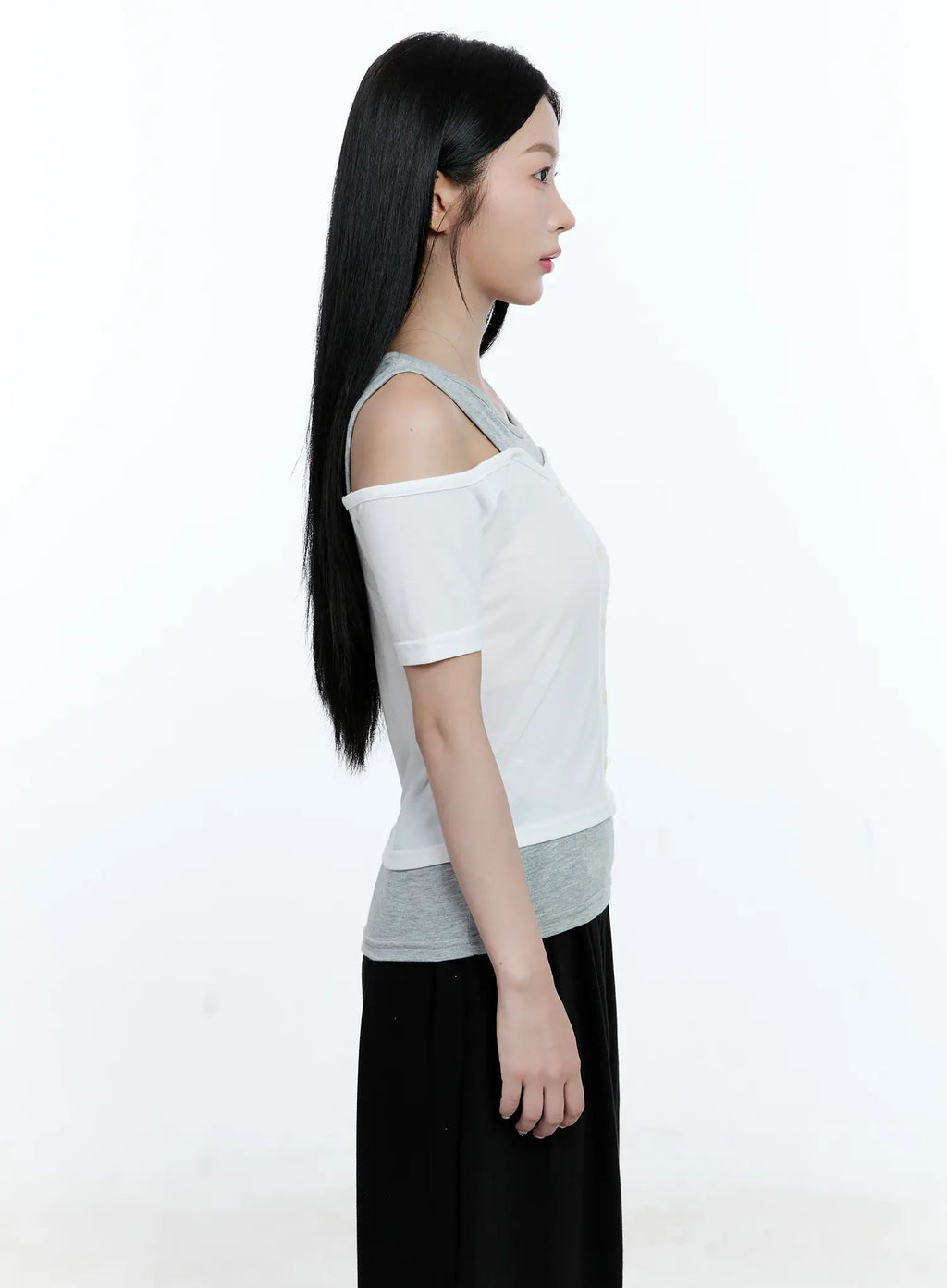 Layered Off-Shoulder Top CG513
